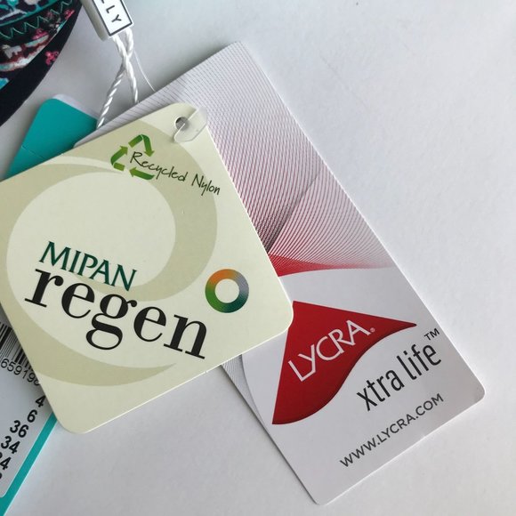 NWT SEAFOLLY One Piece Swimsuit - Aqua w/ Floral Paisley Print - Women's Size 4 - Picture 7 of 8